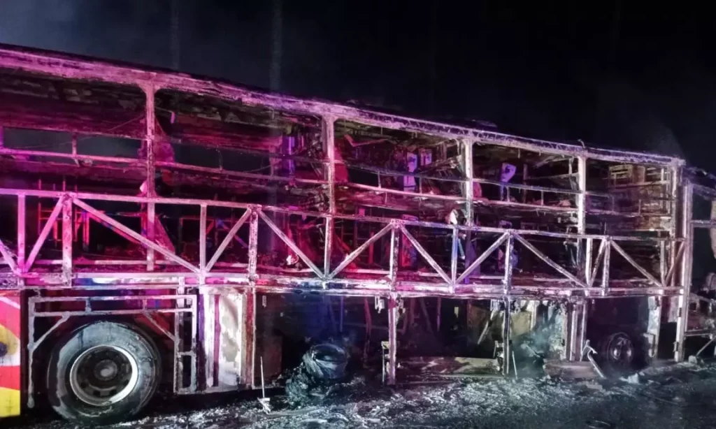 Kurnool bus tragedy: 20 passengers killed after private bus fire near Chinnatekur village in Andhra Pradesh; rescue operations underway — October 2025.