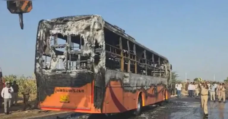 19 Dead, 15 Injured After Bus Catches Fire on Jaisalmer–Jodhpur Highway
