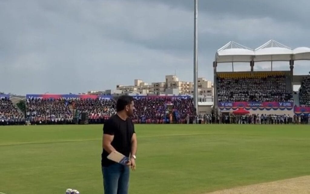 🏏 MS Dhoni Inaugurates ₹300-Crore Velammal Cricket Stadium in Madurai — Fans Go Wild as “Thala” Returns to Tamil Nadu!